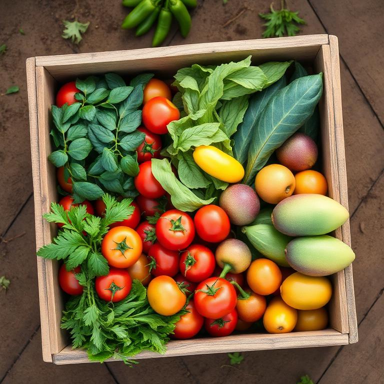Crate of fresh produce